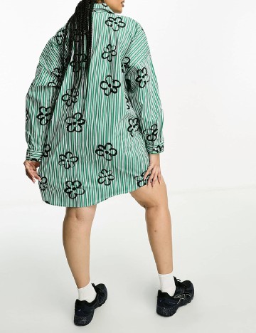 Rochie scurta Collusion Plus Size, verde