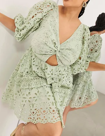 Rochie scurta ASOS Curve, verde Verde