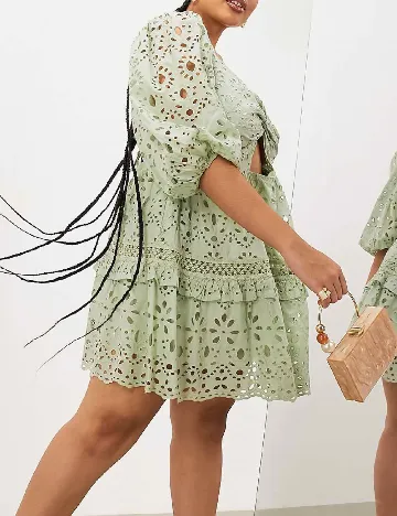 Rochie scurta ASOS Curve, verde Verde