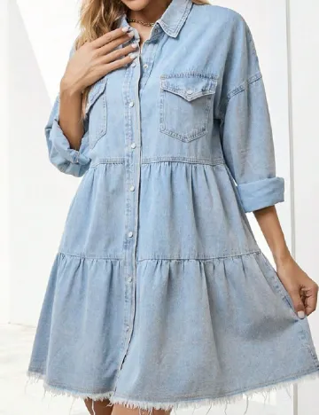 Rochie scurta SHEIN, bleu Albastru