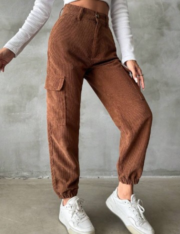 Pantaloni SHEIN, maro