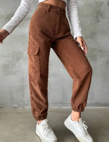 Pantaloni SHEIN, maro Maro