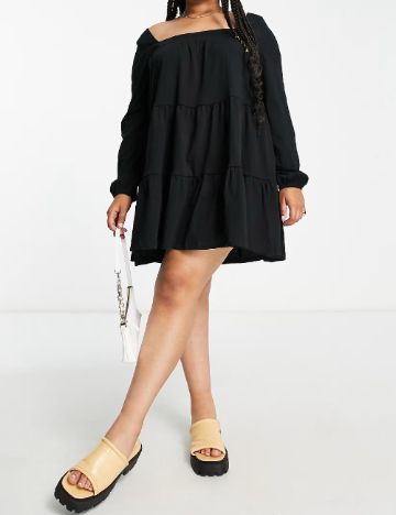 Rochie scurta ASOS Curve, negru