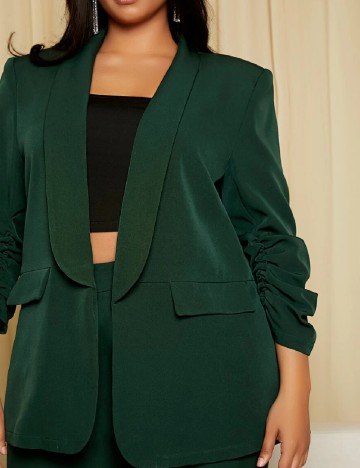 Blazer SHEIN CURVE, verde