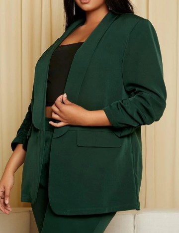 Blazer SHEIN CURVE, verde