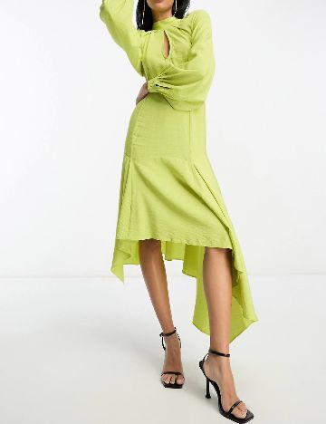 Rochie medie ASOS, verde