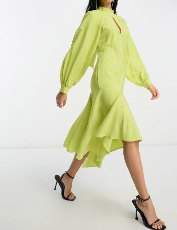 Rochie medie ASOS, verde