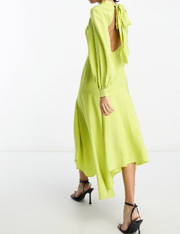 Rochie medie ASOS, verde