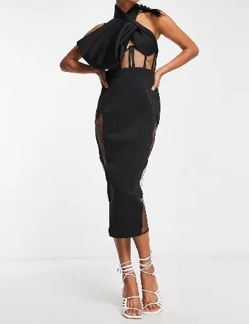 Rochie medie ASOS, negru Negru