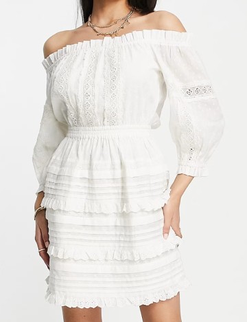 Rochie scurta Miss Selfridge, alb