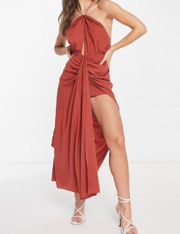 Rochie medie ASOS, caramiziu