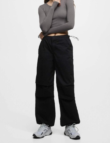 Pantaloni Pull&Bear, negru