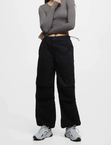 Pantaloni Pull&Bear, negru Negru