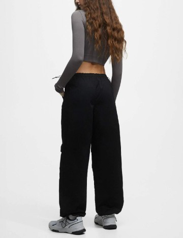 Pantaloni Pull&Bear, negru