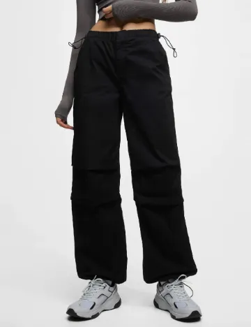 Pantaloni Pull&Bear, negru Negru