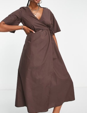 Rochie medie ASOS, maro