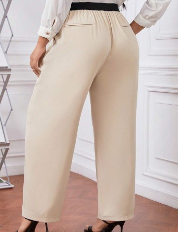 Pantaloni SHEIN CURVE, crem