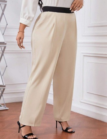 Pantaloni SHEIN CURVE, crem