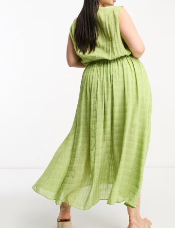 Rochie lunga ASOS Curve, verde