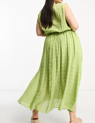 Rochie lunga ASOS Curve, verde Verde