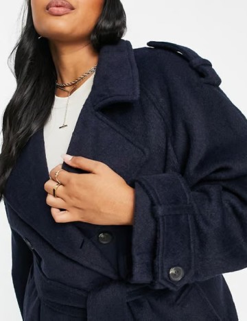 Palton oversize ASOS Curve, bleumarin inchis