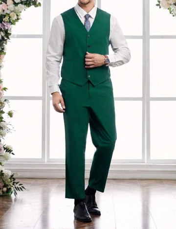 Costum SHEIN Plus Size Men, verde