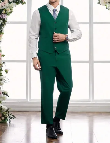 Costum SHEIN Plus Size Men, verde Verde