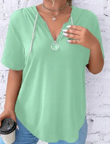 Tricou SHEIN CURVE, verde Verde