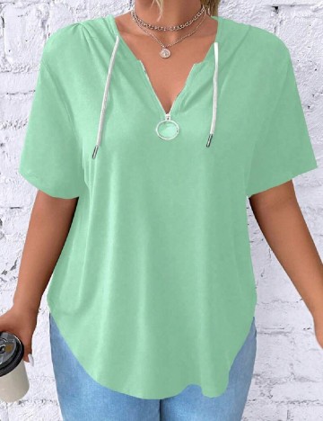 Tricou SHEIN CURVE, verde