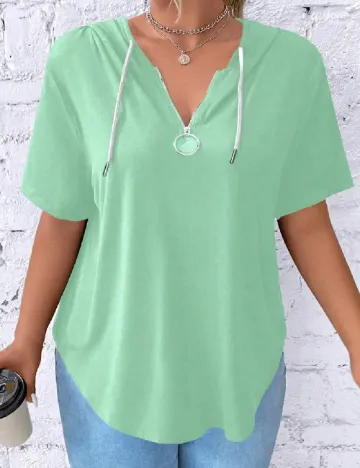 Tricou SHEIN CURVE, verde Verde