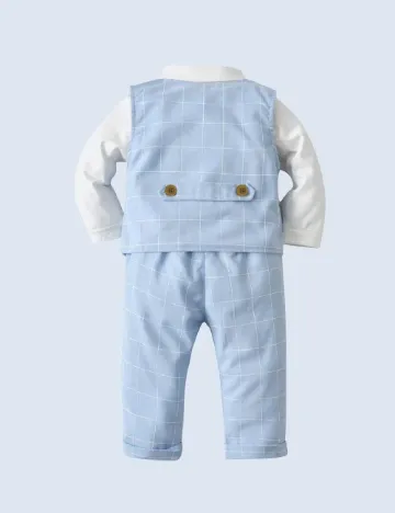 Costum Shein Kids, bleu Albastru