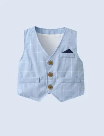 Costum Shein Kids, bleu Albastru