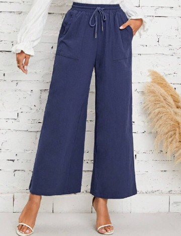 Pantaloni SHEIN, bleumarin