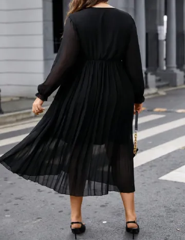 Rochie medie SHEIN CURVE, negru Negru