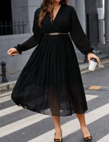Rochie medie SHEIN CURVE, negru Negru