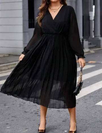 Rochie medie SHEIN CURVE, negru Negru
