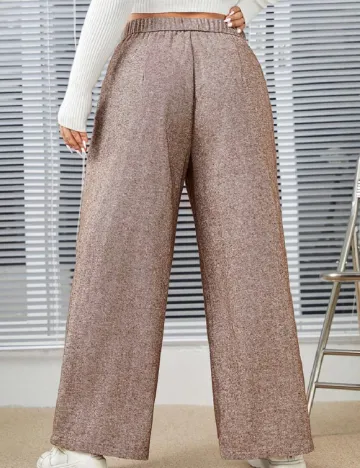 Pantaloni SHEIN CURVE, maro Maro