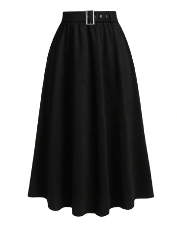 Fusta SHEIN CURVE, negru