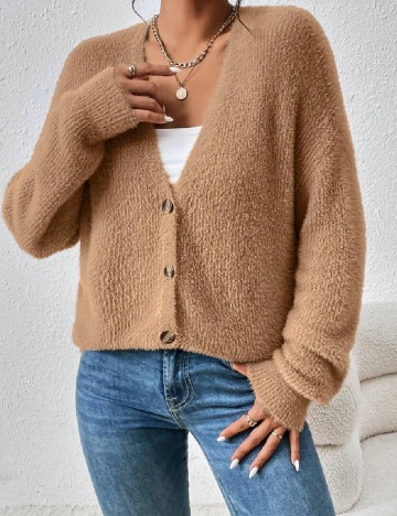 Cardigan SHEIN, maro