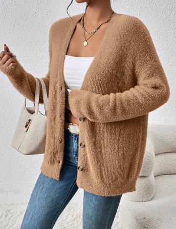 Cardigan SHEIN, maro