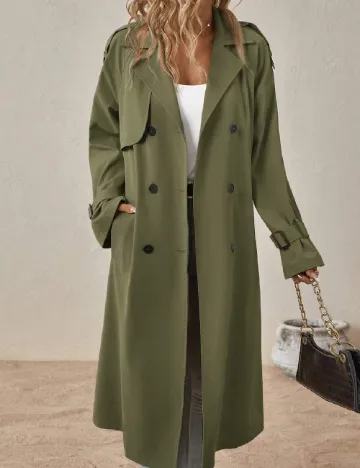 Trench SHEIN, verde Verde