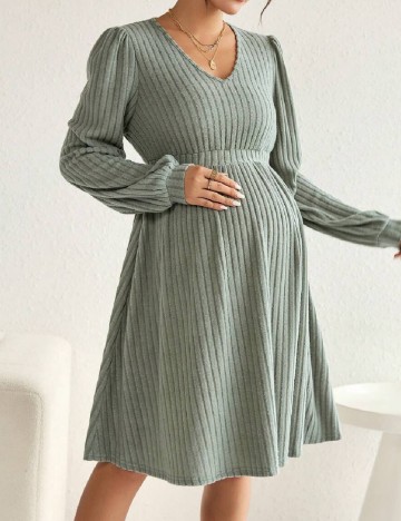 Rochie medie SHEIN Maternity, verde