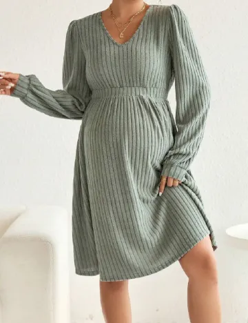 Rochie medie SHEIN Maternity, verde Verde