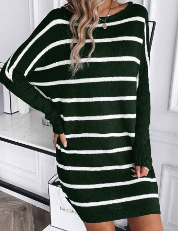 Rochie scurta SHEIN, verde inchis