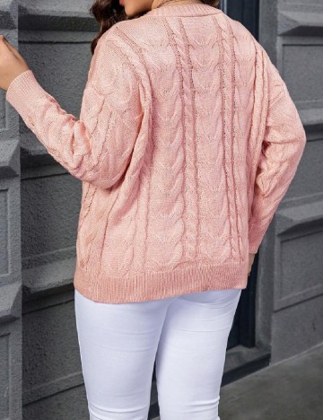 Cardigan SHEIN CURVE, roz