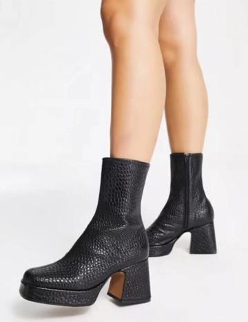 Botine Top Shop, negru