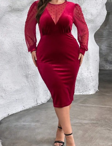 Rochie medie SHEIN CURVE, roz