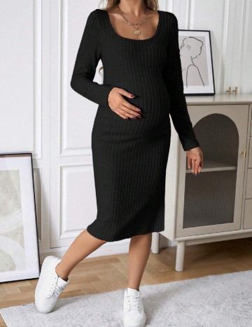 Rochie medie SHEIN Maternity, negru