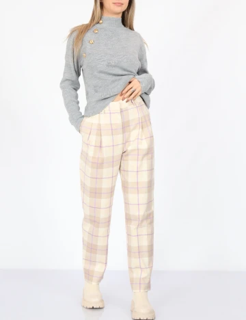 Pantaloni Monki, crem Crem