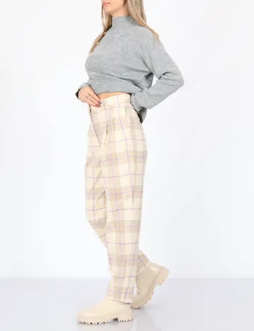 Pantaloni Monki, crem Crem